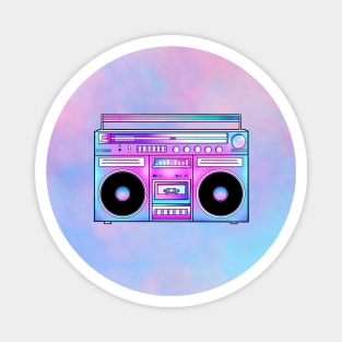 Totally Sweet Retro Cotton Candy Boombox Magnet